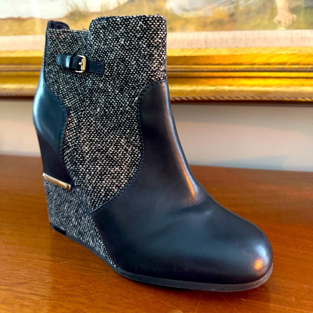 Tory Burch Buckle Wedge Boot